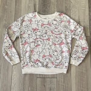 Junior’s Disney Aristocats Marie All Over Print Sweatshirt